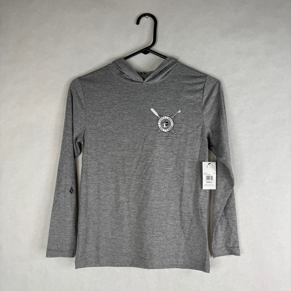 VOLCOM Laguna Beach Junior Guards Hooded Long Sleeve Rashguard - Sz S